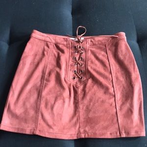 Lace up skirt